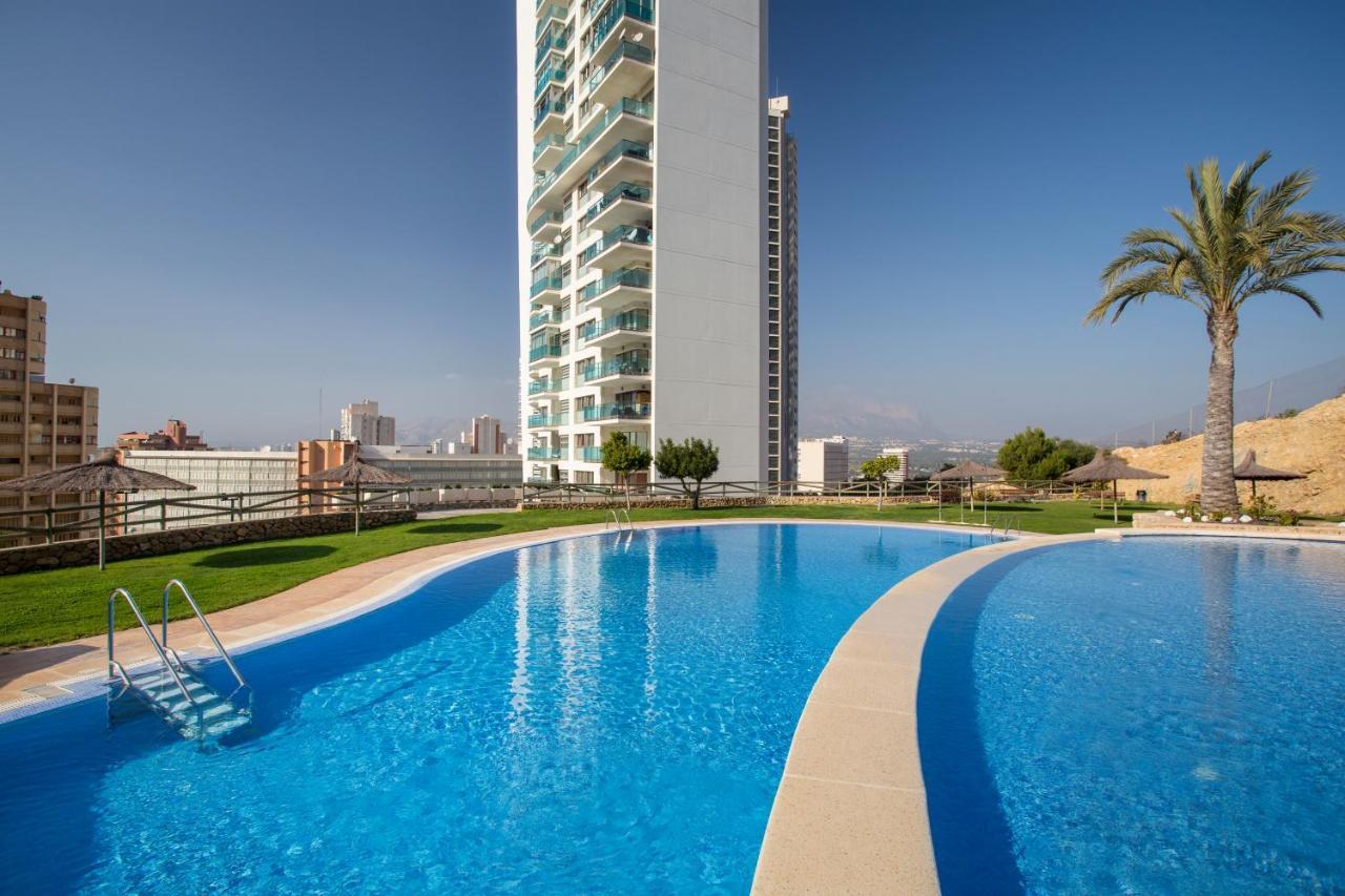 Apartamento de Lujo con terraza privada y vistas al mar en Torre Lúgano Benidorm Exterior foto